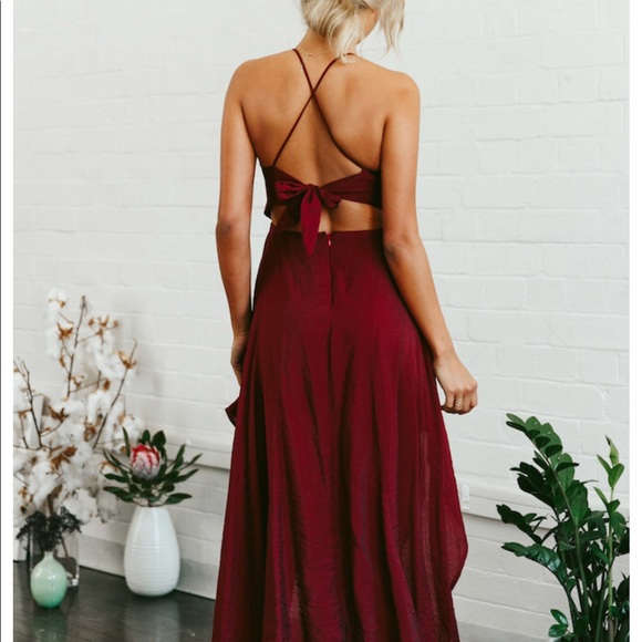 Hello Molly Dresses Hello Molly Burgundy Cutout Dress Poshmark